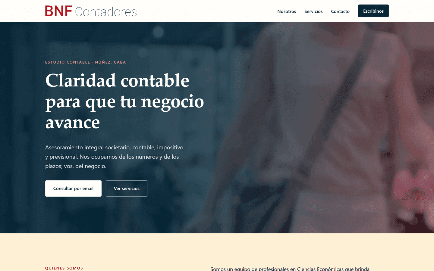 BNF Contadores website