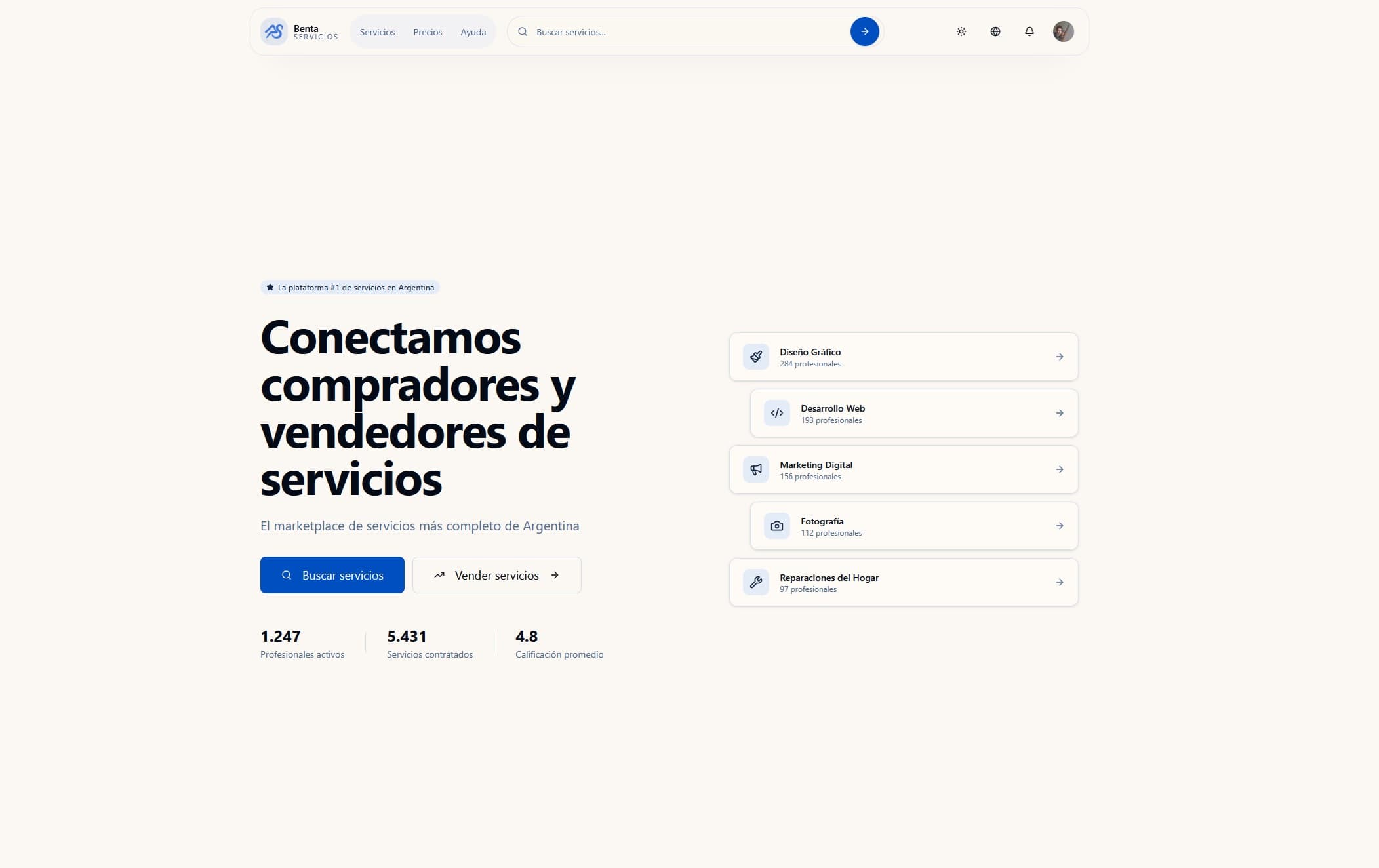 Benta Servicios project preview